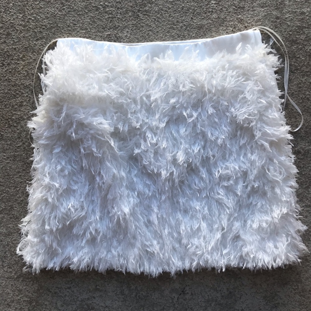 SOLD Princess Polly White Fur Skirt size 0